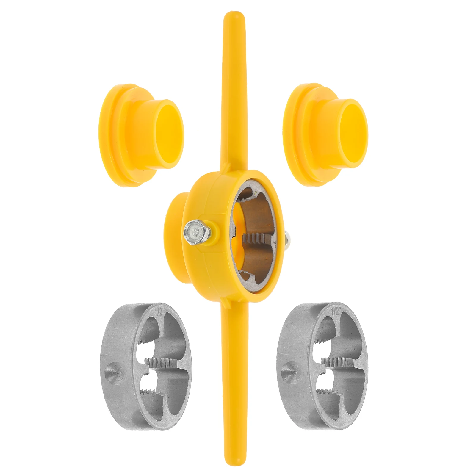 

6 Pieces Threader Set Plumbing Tool Kit Plastic Threading Dies Manual Tools Plumbing Kit Water Pipe Accessories