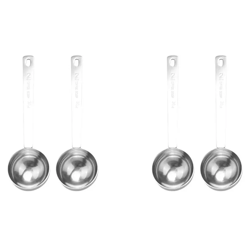 M12K-Stainless Steel Coffee Scoop, 4 Tablespoon Measuring Spoon Coffee Scoop, 30Ml Metal Long Handled Spoons Set Of 4