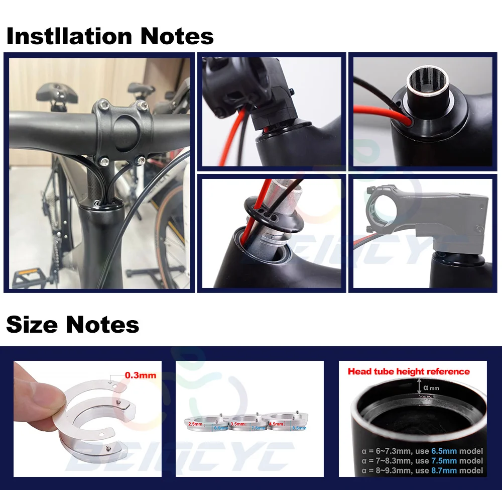 1-1/2' Fahrrad-Lenkerverkleidungsabdeckung, Kabelauslass für Gravelbikes, Lenkerverkleidung mit integrierter Kabelführung, voll integrierte Kabel-Lenkerverkleidungsabdeckung – Detail 4