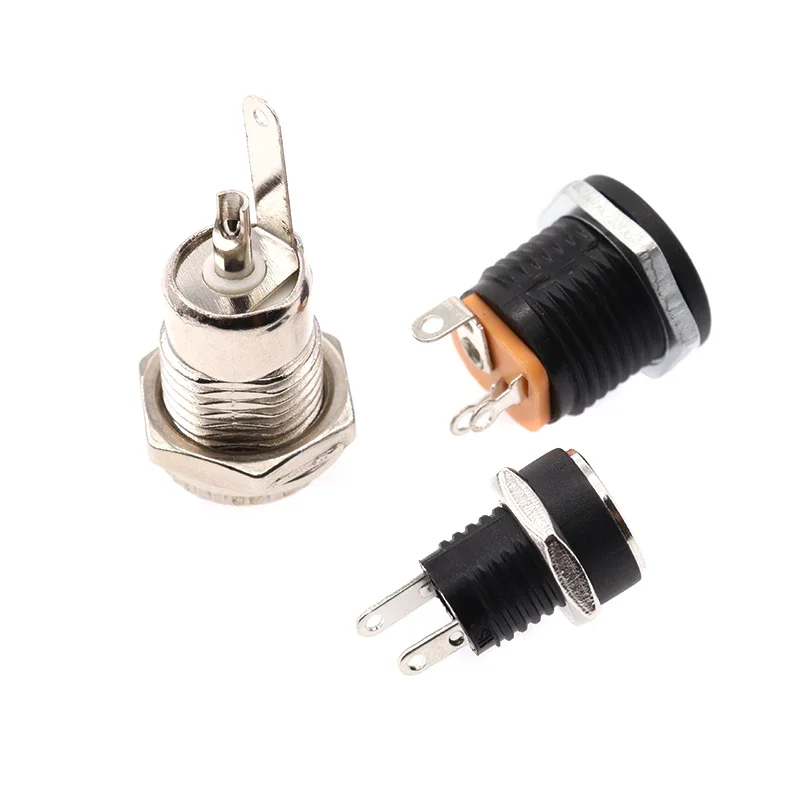 10PCS 5.5x2.1mm Male Female Panel Mount Connector for 12V Power Supply Equipment