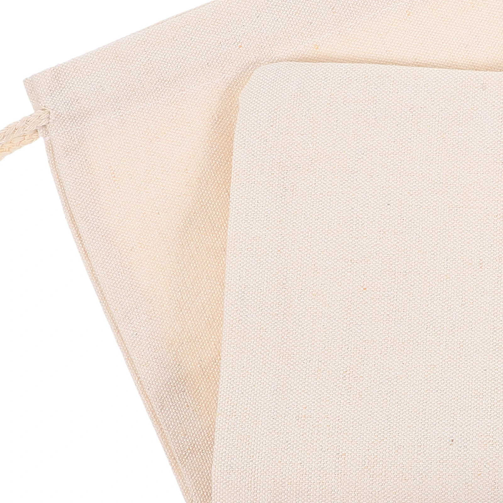 

2 Pcs Large Capacity Storage Bag Drawstring Pouch Fruit Beam Port Beige Pouches