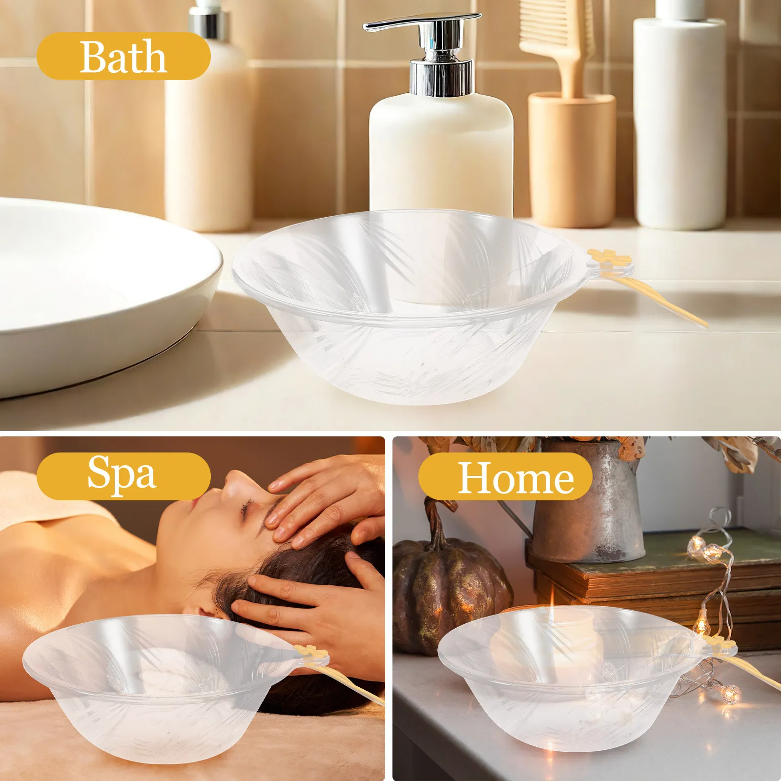 

Small Transparent Portable Face Basin Hanging Strap Facial Wash Tub Salon Beauty Spa Home Use Clear Plastic Washbasin Face