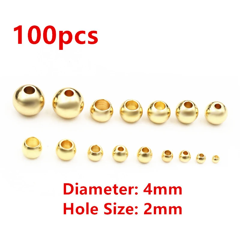 4x2mm gold 100pcs