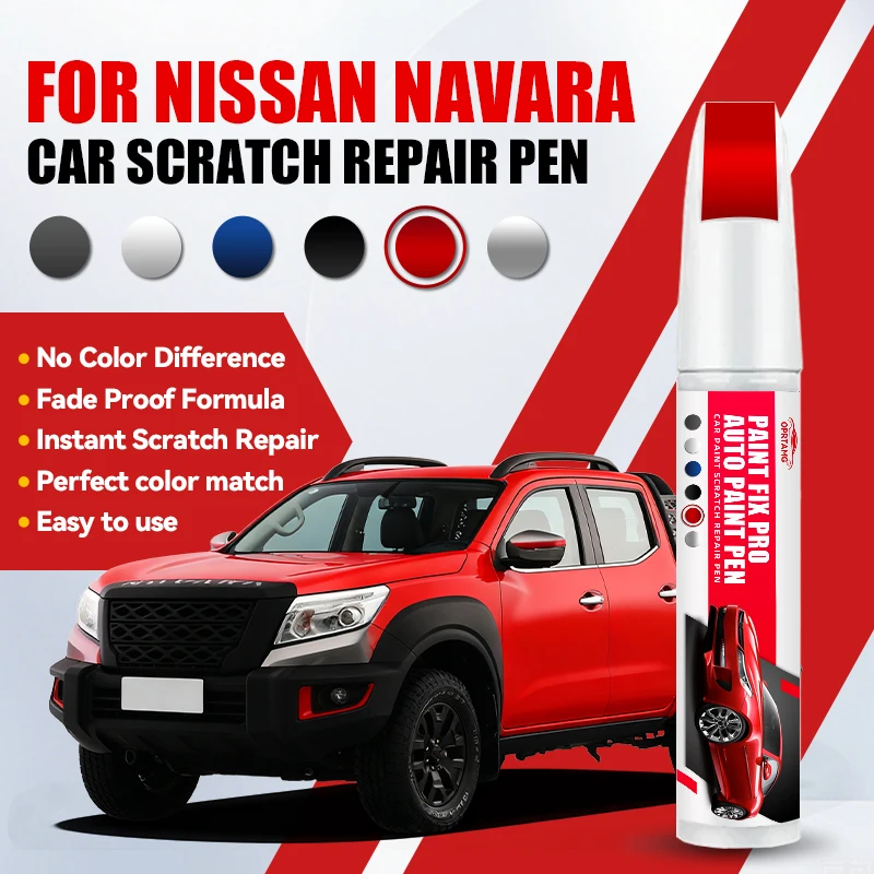 Bolígrafo Reparador de Pintura para Autos Nissan Navara 1985-2025, Accesorios para Reparación de Arañazos, 4 Piezas, Negro, Plateado, Rojo, Naranja, Blanco, Gris, Marrón
