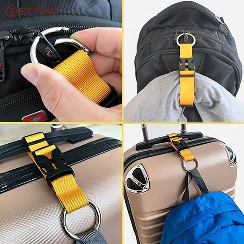 1PC New 1Pcs Adjustable Nylon Lock Travel Luggage Straps Belt Protective Travel Accessories Suitcase Packing Belt Hanging Buckle