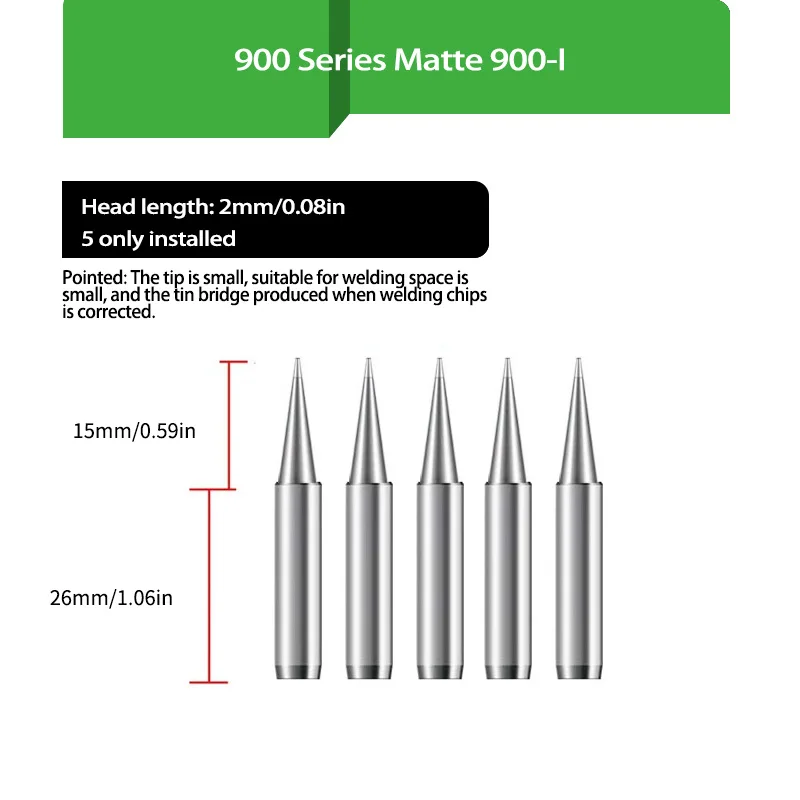 5Pcs 900M-T-I 900M-T-B Solder Iron Station Tool Sharp Soldering Iron Head Set Inside Hot Bare Electric Soldering Iron Tip