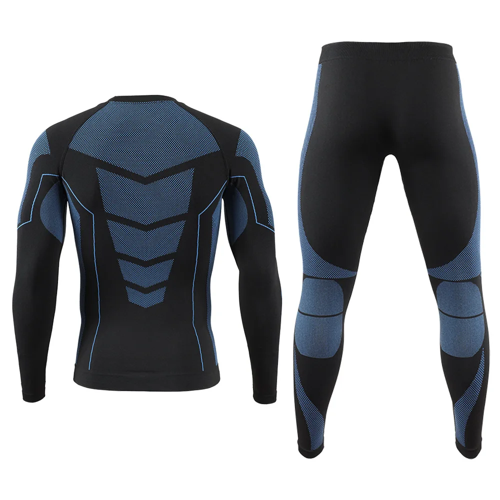 Men's New Sports Seamless Underwear Long-Sleeved Wear Resistant Gym Fitness Yoga Set Autumn Winter Breathable Skiing Underwear