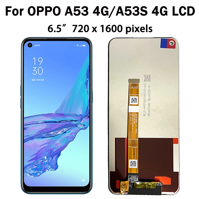 ЖК-дисплей 6,5 дюйма, 90 Гц, для Oppo A53s 4G CPH2139, детали для замены ЖК-дисплея для Oppo A53 4G CPH2127, рамка