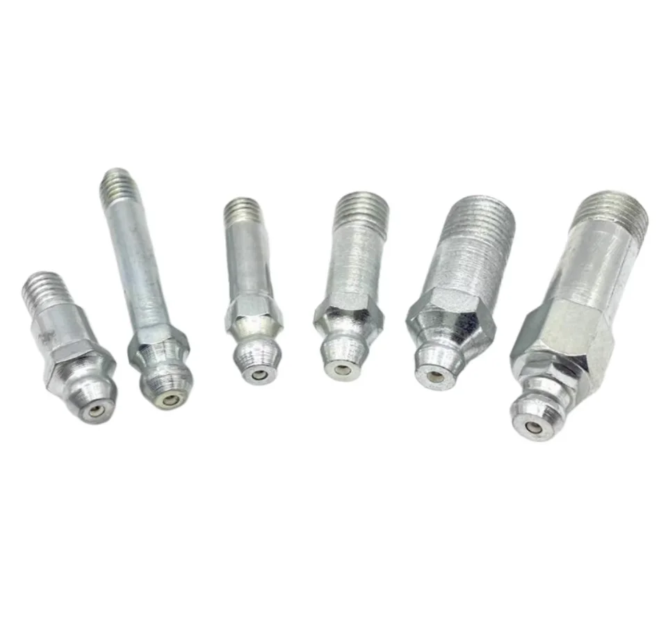 LOT2 M6x1 M8x1 M10x1 1/8' BSP NPT Eisen-Fettnippel-Anschluss für Fettpresse Werkzeugmaschinen-Zubehör – Detail 2
