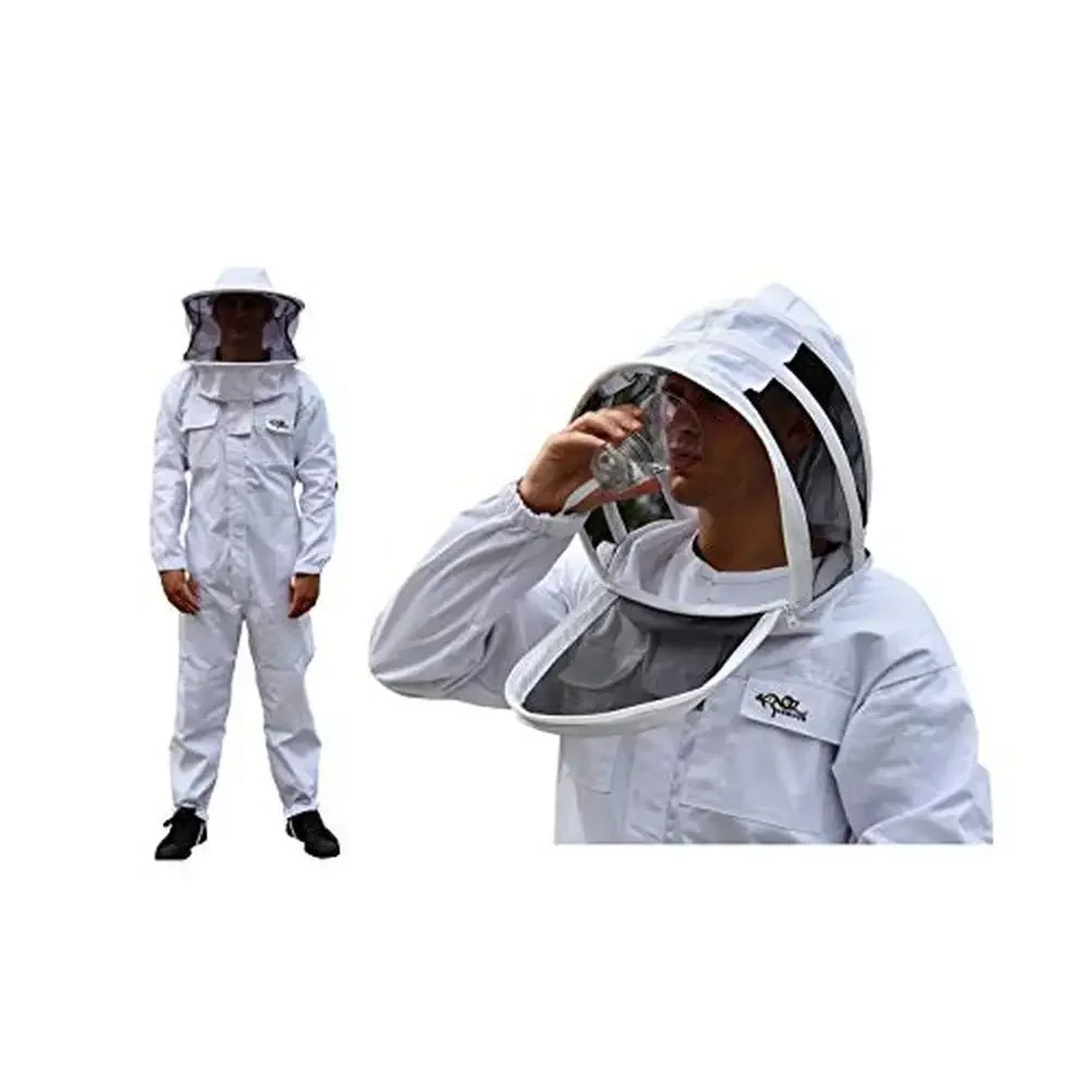 

Beekeeping Suit Heavy Duty Poly Cotton with Veil & Hat Small Durable & Ventilated 8 Pockets YKK Zipper Unisex Design Detachable