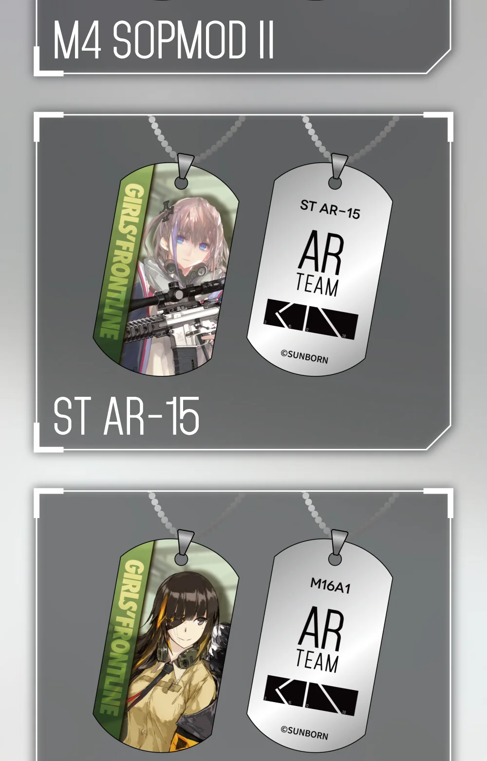 Originele Meisjes Frontline M4A1 ST AR-15 M16A1 RO635 Metalen Hanger Sleutelhanger Hanger Pop Tas Accessoires Anime Spel Speelgoed Kids Gift