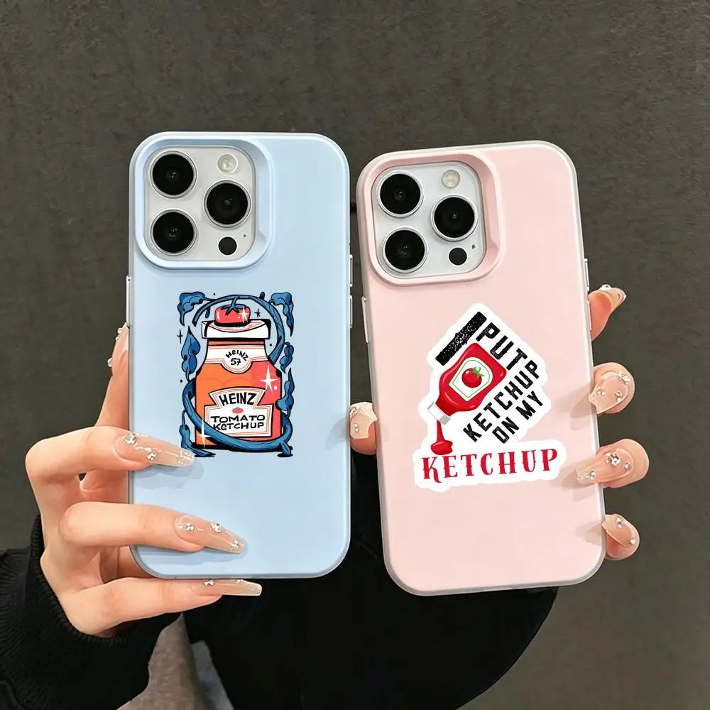 Funda para Teléfono 1P- Heinz Ketchup, Tipo Gel, 2 en 1, Doble Capa, Estilo Dopamina, Compatible con iPhone 17/16/15/14/13/12