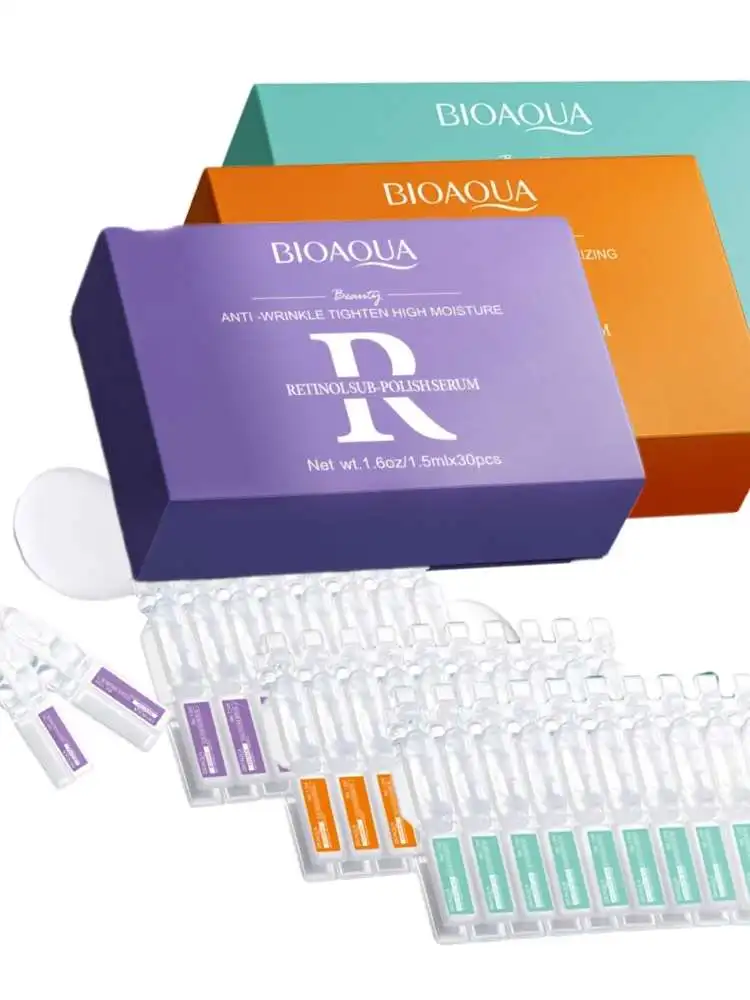 Vitamin C Retinol Essenz Flüssigkeit Hyaluronsäure Sub-Polish Essenz Feuchtigkeitsspendend Anti-Falten Straffend Feine Linien Verblassen Hautpflege