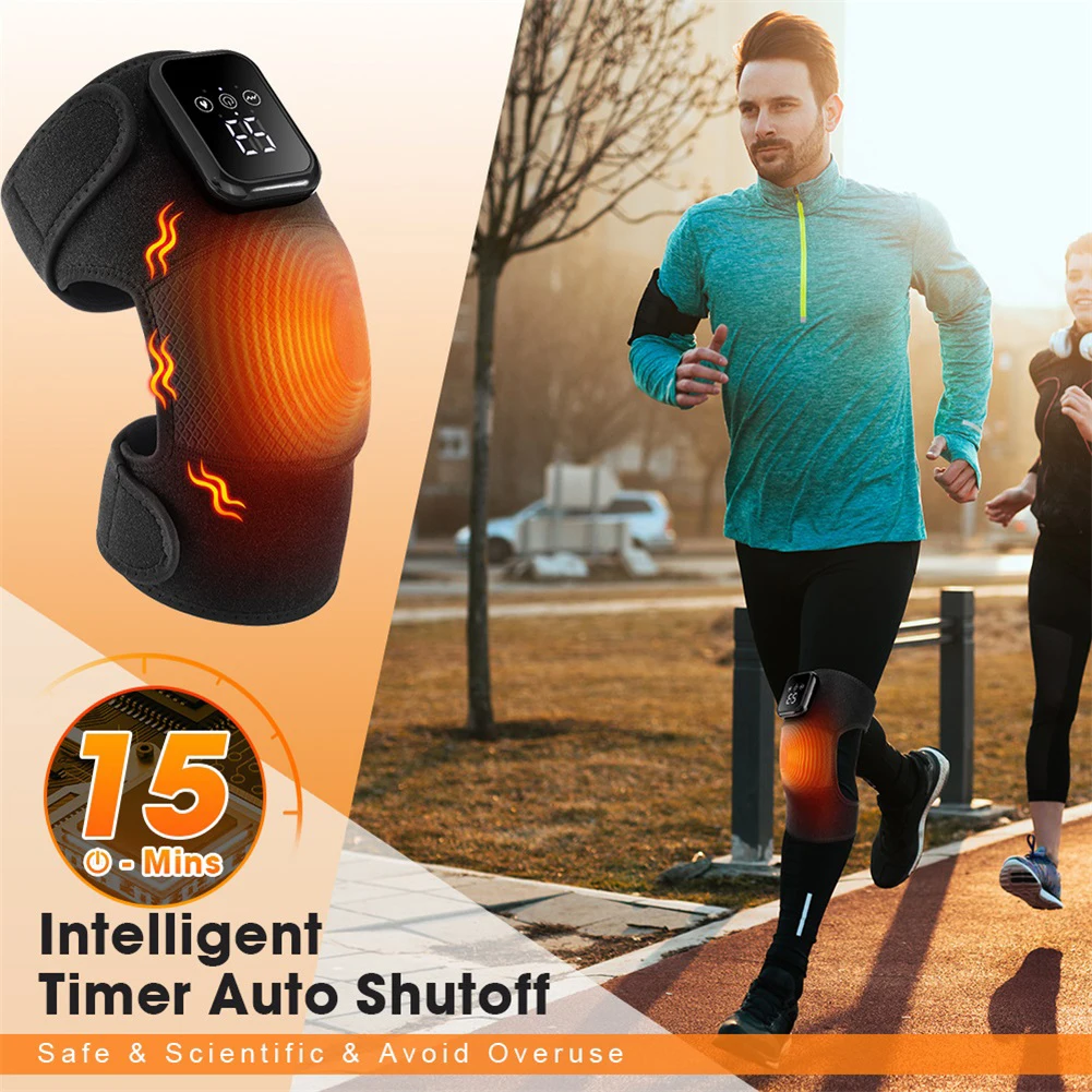 Wireless Heated Knee Wrap With Vibration Ergonomic Fit Present For Men Women