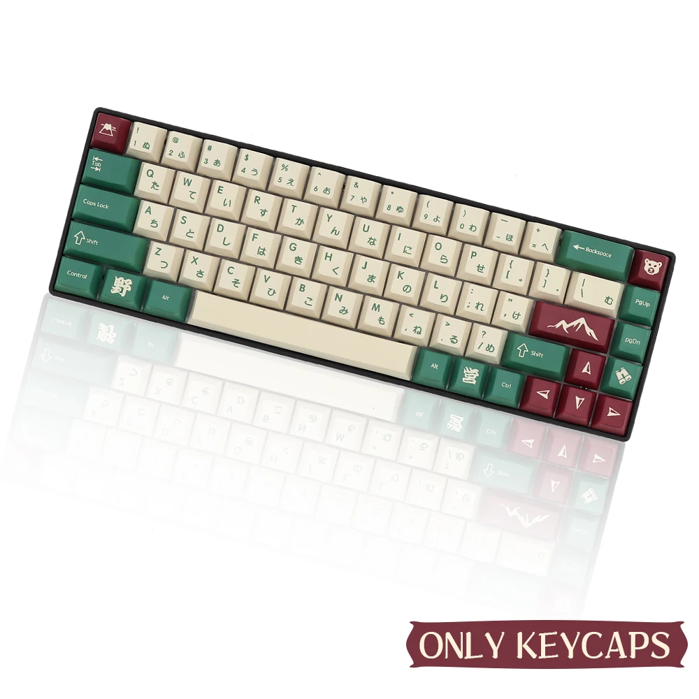 Imagem -06 - Teclas de Acampamento Keycaps Cereja Perfil Pbt Tintura Sublimação para Gmk mx Interruptor Teclado Jogo Mecânico 145