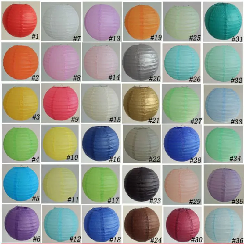 Round Chinese Paper Lantern Birthday Wedding Party decor gift craft DIY lampion white hanging lantern ball party supplies 6size