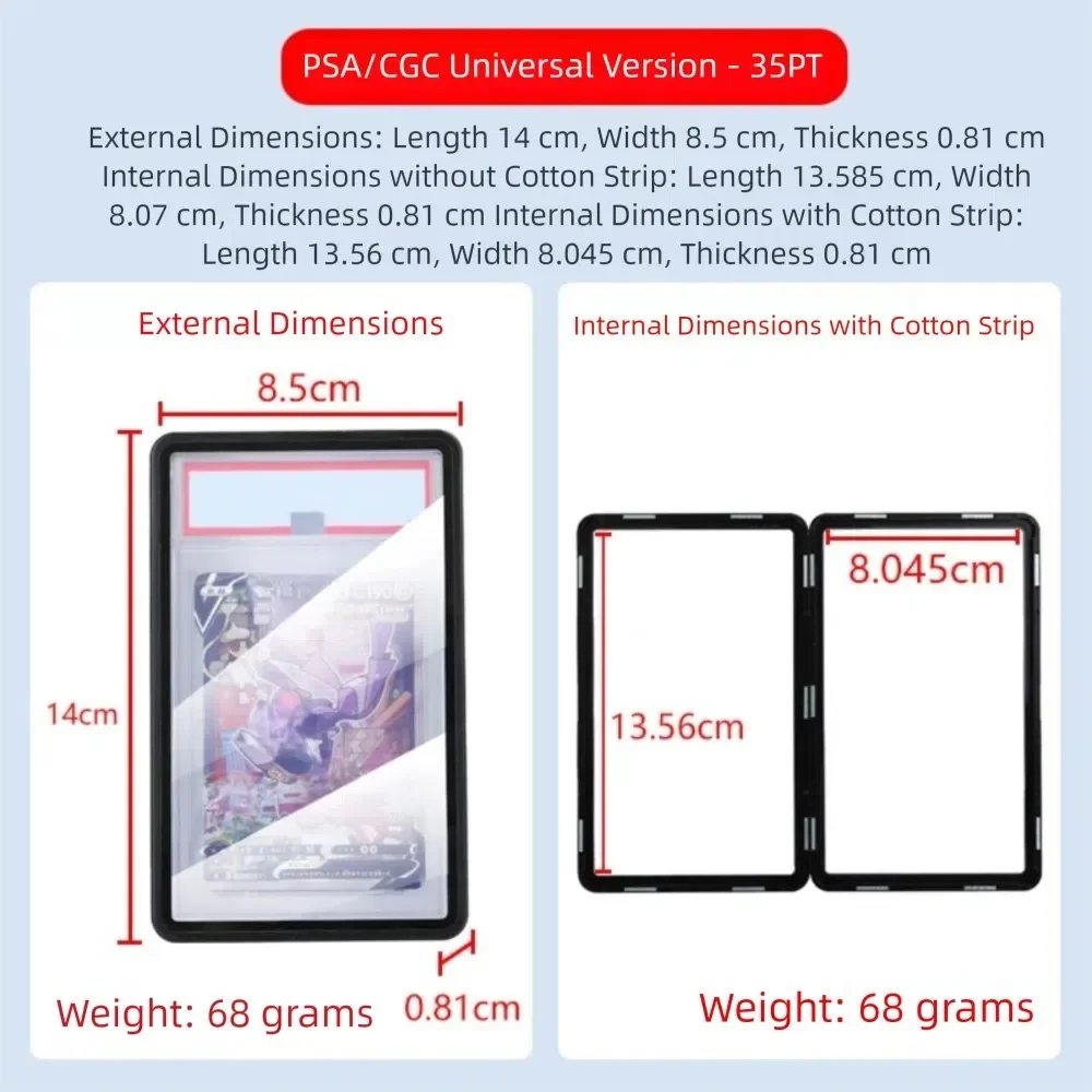 uv protection for graded cards Premium Card Case Protection, Magnetic, Aluminum with transparent slots ACE-Graded Trading Card Frame