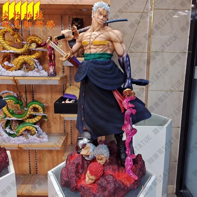 Figuras Anime Extra Grandes de One Piece, Gk Carrega Uma Faca, Escultura na Cabeça Sauron 5, Edição Limitada, Modelo de Ornamento, Brinquedos Colecionáveis, 46cm