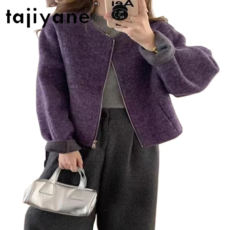 

TAJIYANE 100% Wool Coat Women Casual Short Jacket High Quality Warm Winter Ladies Outerwears 2025 Women Clothes 한국인 후기 많은 아우터
