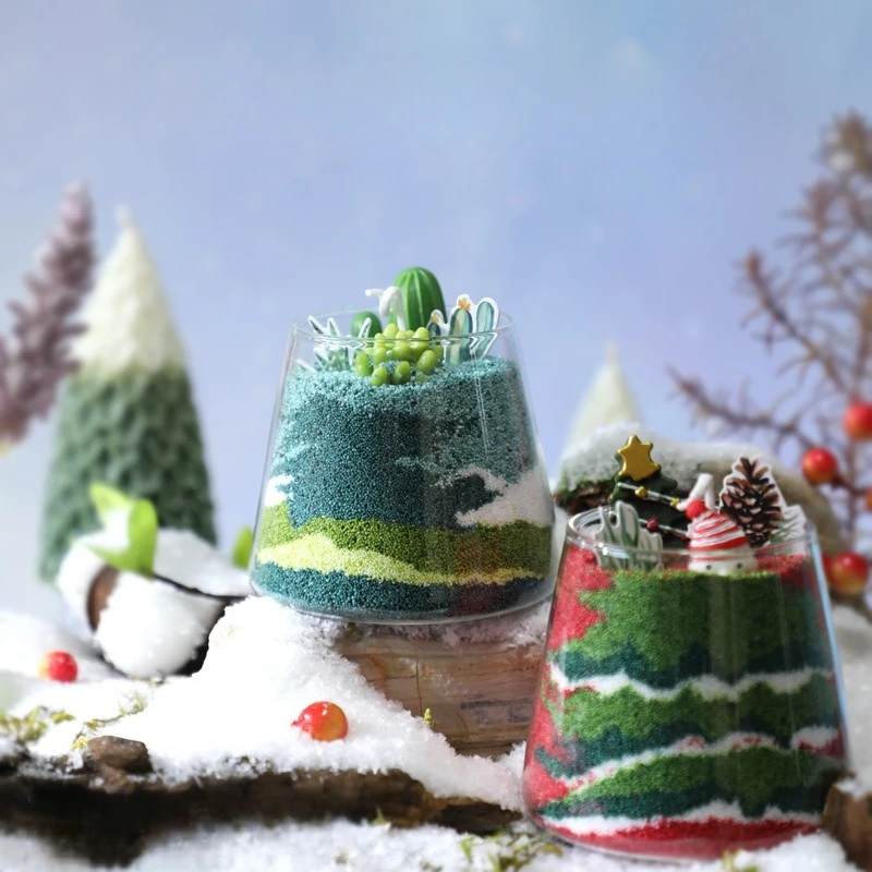 Creative DIY Sand Painting Aromatherapy Candle Gift Box Christmas Birthday Handmade Craft Activity Fragrance Candle Ornament Kit