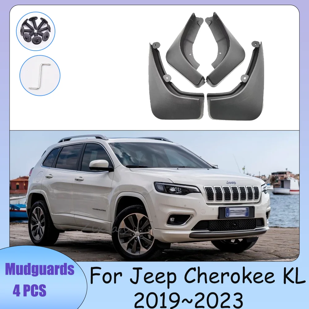 

For Jeep Cherokee KL MK5 2019~2023 2020 2021 2022 Car Wheel Mudquard Flaps Mud Skin Cover Guards Fenders Splash Parts Accessorie