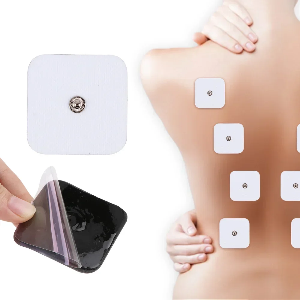 30-50Pcs Electrical Muscle Stimulator Self Adhesive Pulse Gel Electrode Pad Patch For EMS Tens Acupuncture Therapy Body Massager