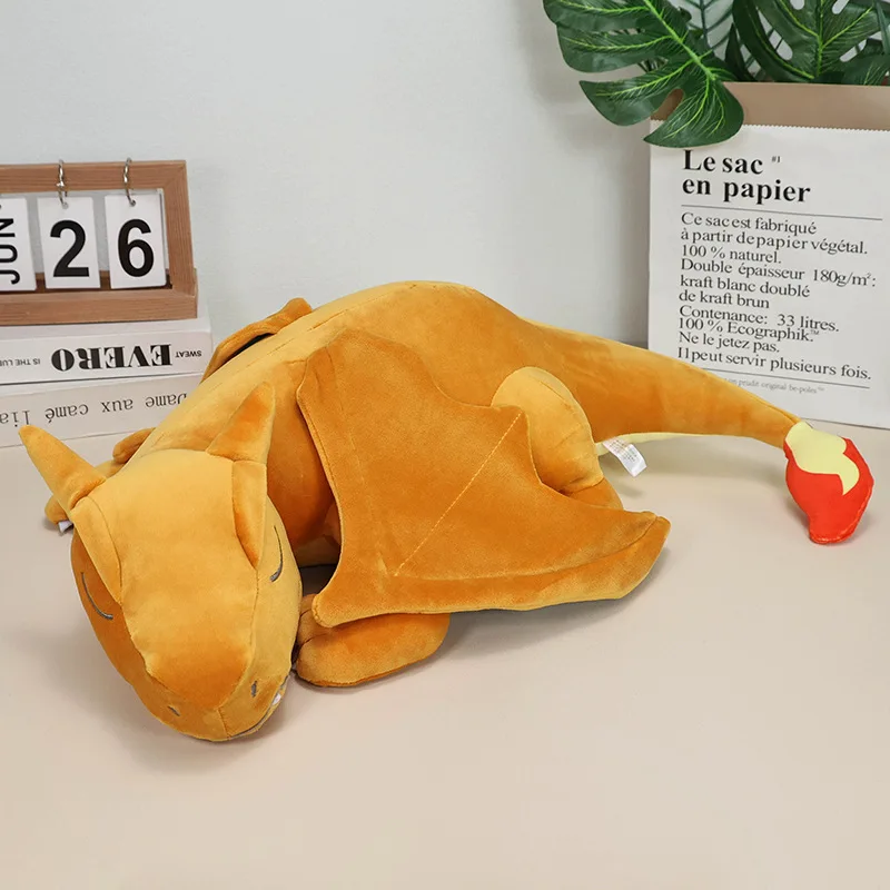 Big Size Sleeping Charizard Plush Pokemon Toy Rest Spitfire Dragon Soft Stuffed Doll Pillow Gift