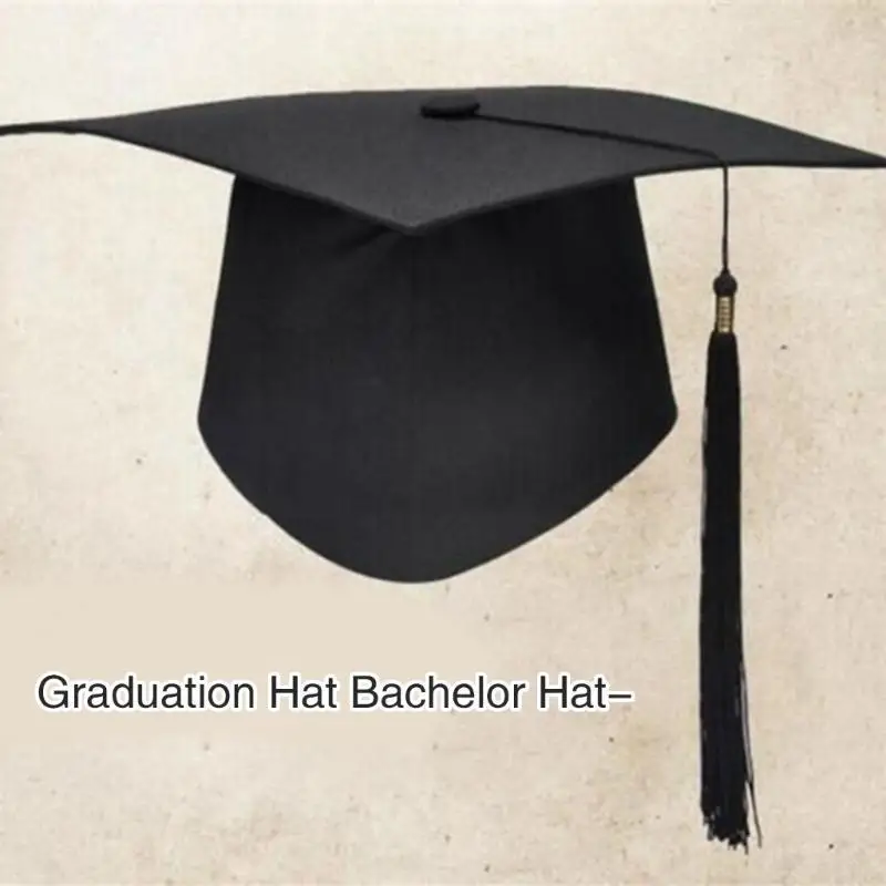 2024 Academic Mortarboard Bachelor Hat University Graduation Celebrate Hat Unisex Fringed Graduation Hat for College 6XDA