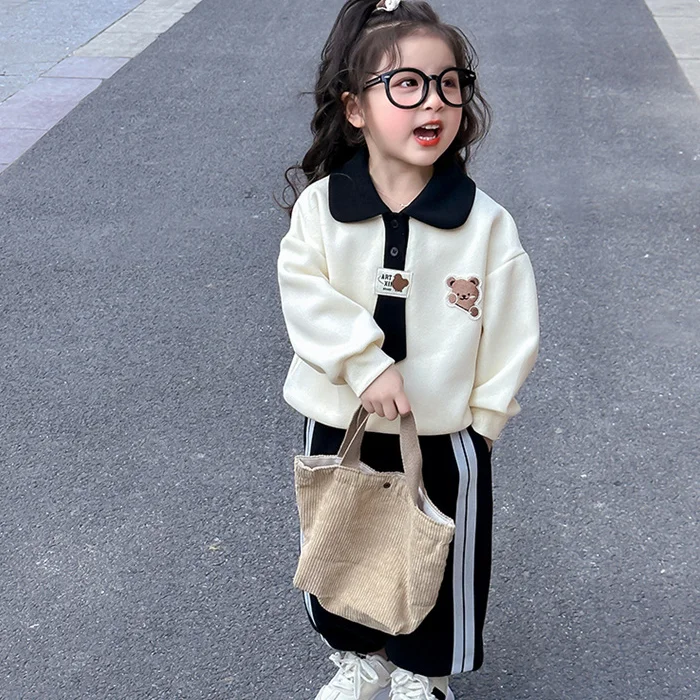 

Толстовка Kawaii, повседневный комплект пальто, модная детская одежда из 2 предметов, куртка, костюм, весенне-осенняя рубашка с длинными рукавами, новый цвет для мальчиков