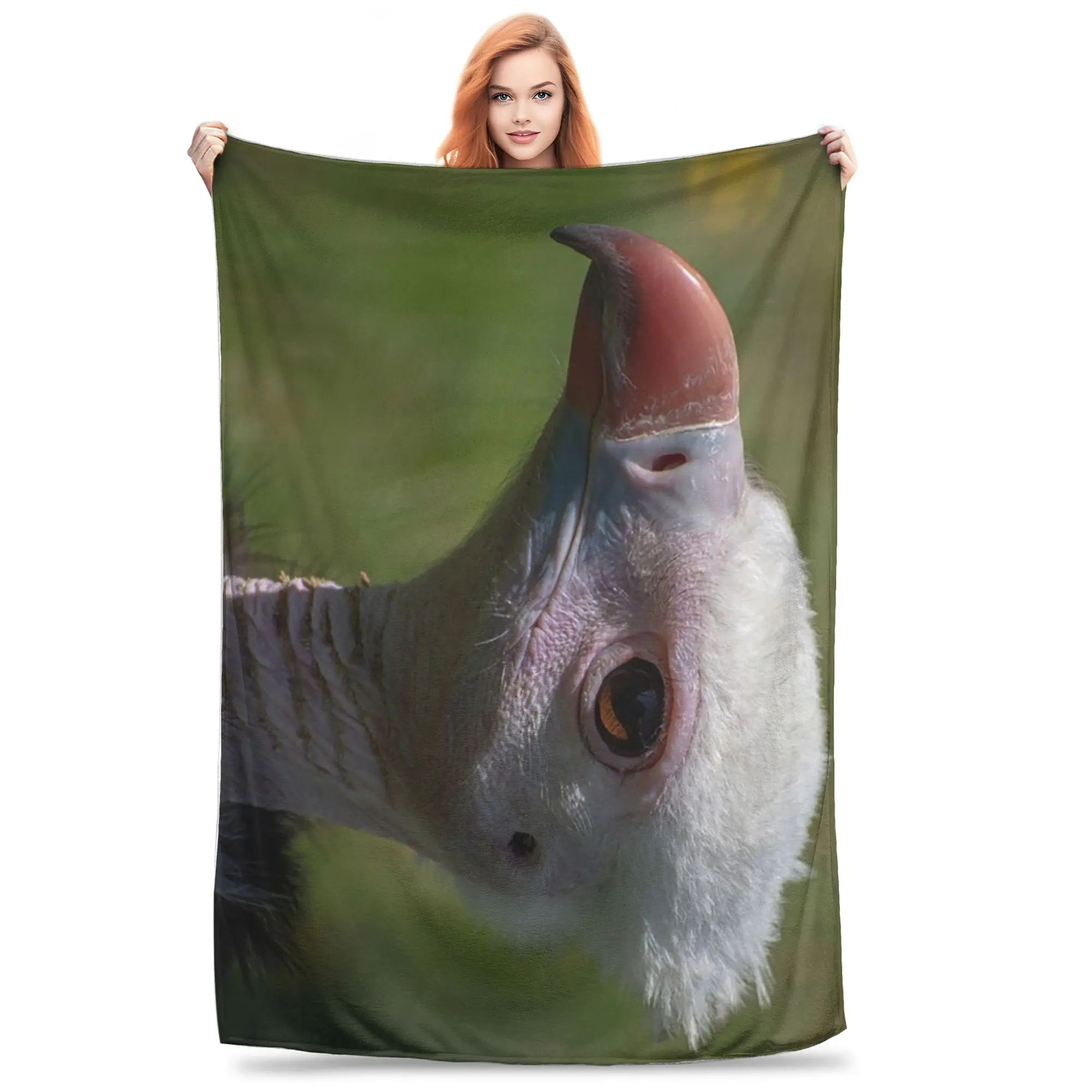 Juvenile White-headed Vulture in Profile Blanket Portable Fleece Throw Blanket for Couch Bedding Outdoor Throws Bedspread Quilt