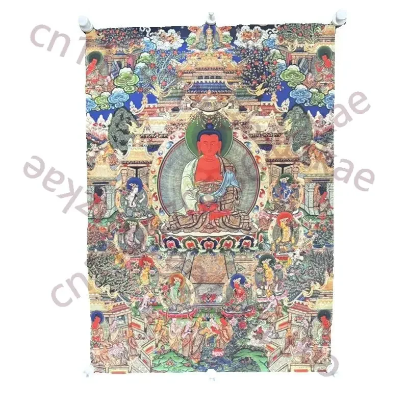 tibetan-buddhism-bodhisattva-silk-tangka-art-handmade-old-wall-hanging-decorations-medicine-buddha-fine-buddhist-decor