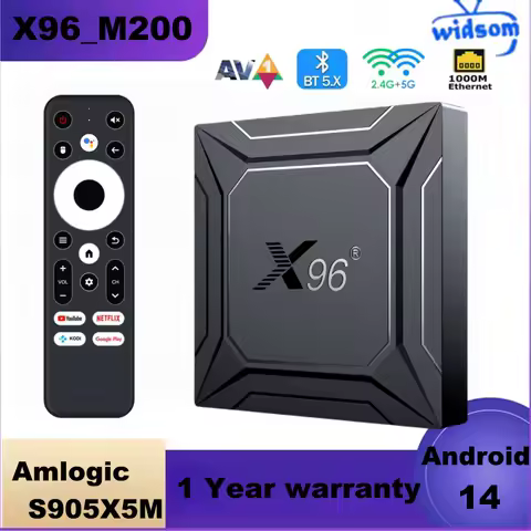 2025 X96 M200 Android 14 TV BOX 4K 4G 64G Amlogic S905X5M 1000M LAN AV1 BT 2.4G&amp;5G Top Google TV Box m3u Wifi6 Media Player