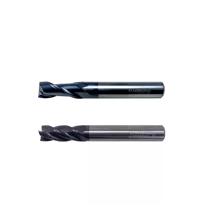 Seri G Pemotong Penggilingan Ujung Batang Lurus Karbida Bermata Dua/Dua dan Bermata Empat Multifungsi Pusat Mesin CNC Baja Tungsten