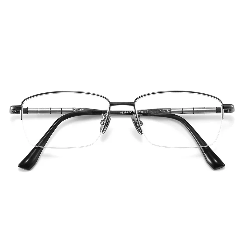 Ultra-Light Pure Titanium Glasses Frame Men Business Casual Eyeglasses Silver Super Light Spectacles Retro Artistry Spectacles