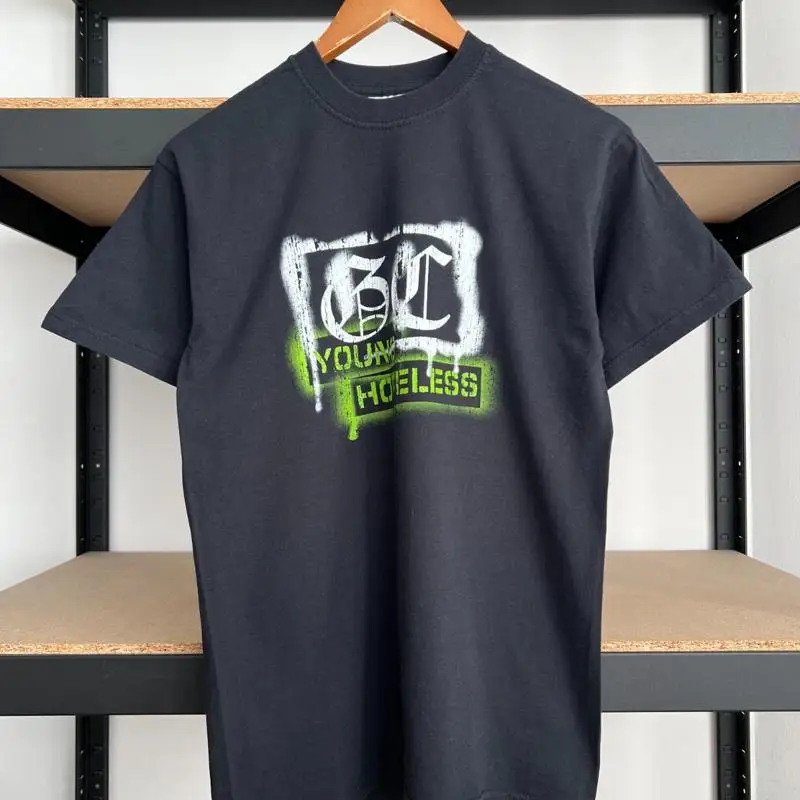 Vintage 2002 Good Charlotte The Young and the Hopeless Punk Pand T-shirt Sz S