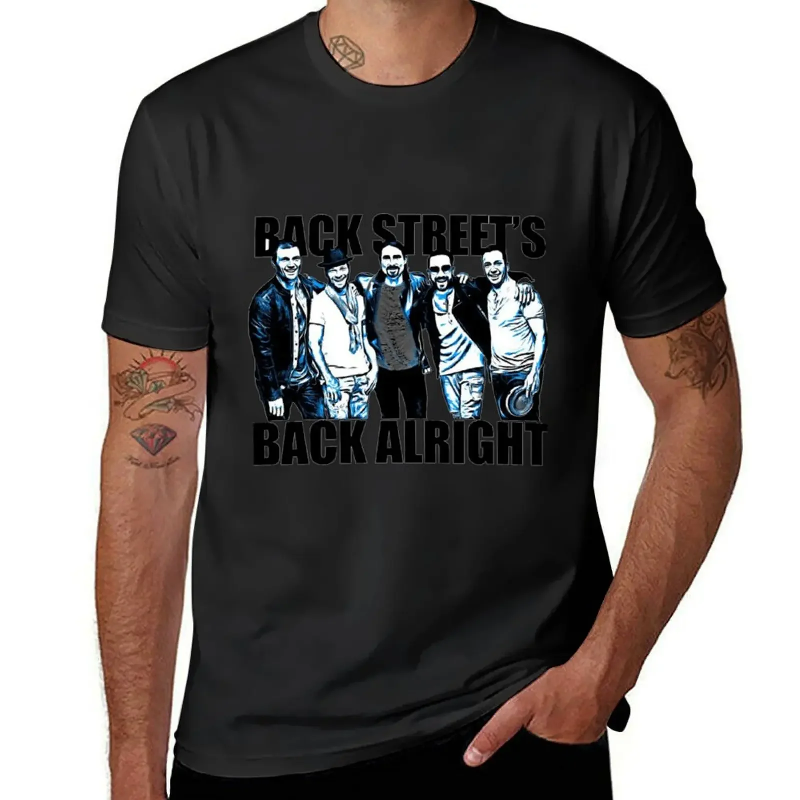 Backstreet Boy BSB Back ALRIGHT T-Shirt plus size tops summer clothes cotton graphic tees mens cotton t shirts