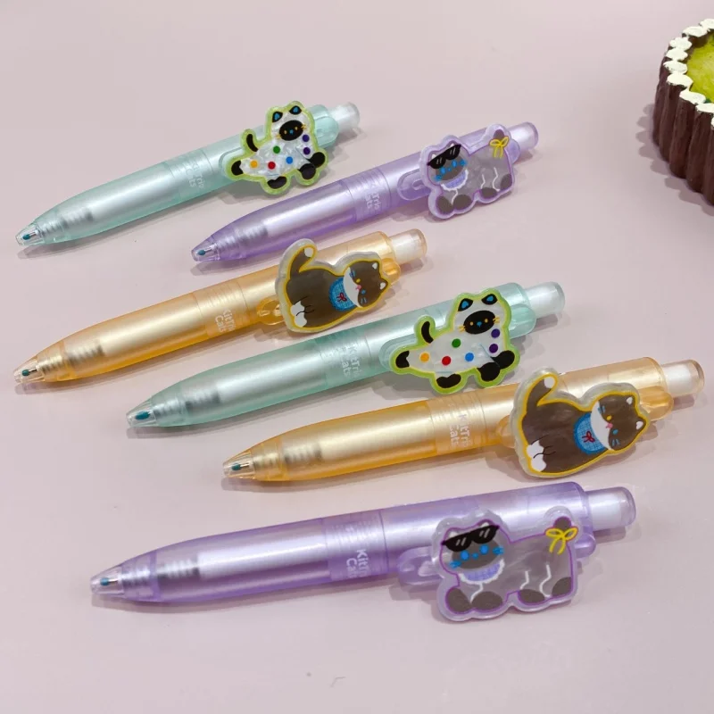 36PCS/ лот KAWAII CAT PRESS GEL PEN CUTE 0.5MM BLACK INK нейтральные ручки подарочные канцелярские принадлежности офисные школьные принадлежности