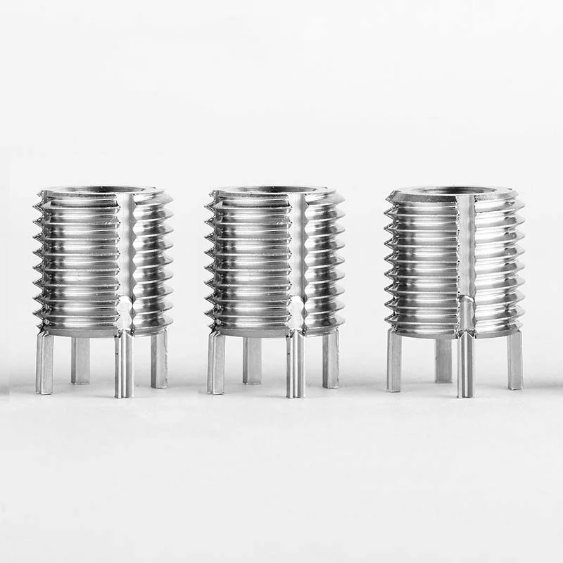 M3~M16 303 Stainless Steel Self-tapping Threaded Insert with LegsThreaded Repair Insert Bushing with Plug Leg Screw Sleeve Nuts