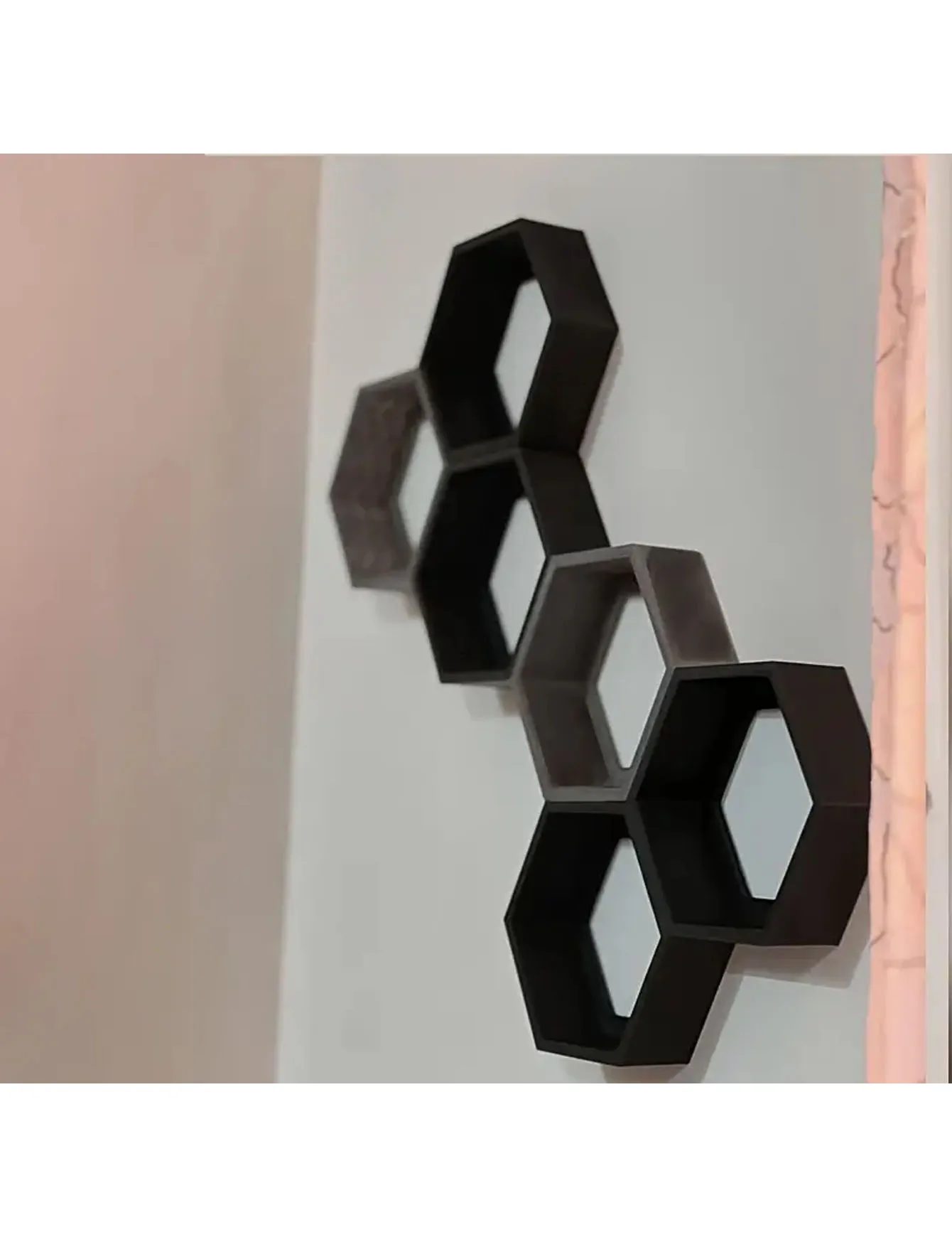 Nordic Hexagonal Wall Shelves 3