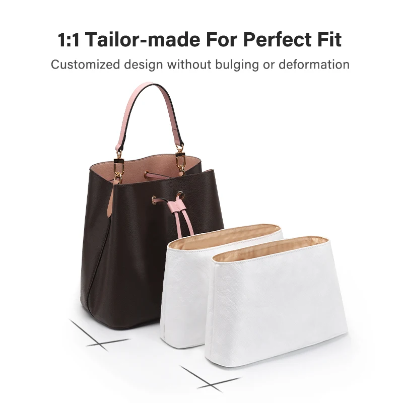 WUTA Dupont Paper Inner Bag For LV NeoNoe MM Handbag Insert Storage Bags Drawstring Liner Bag Support Shaper Bag Organizer