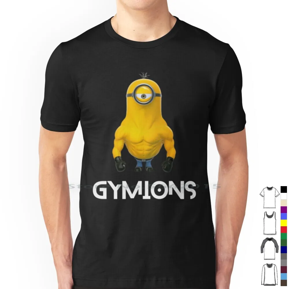 Gymions-Gym 100% Cotton T Shirt Gymions Gym Tee Short Sleeve Long Sleeve Gift