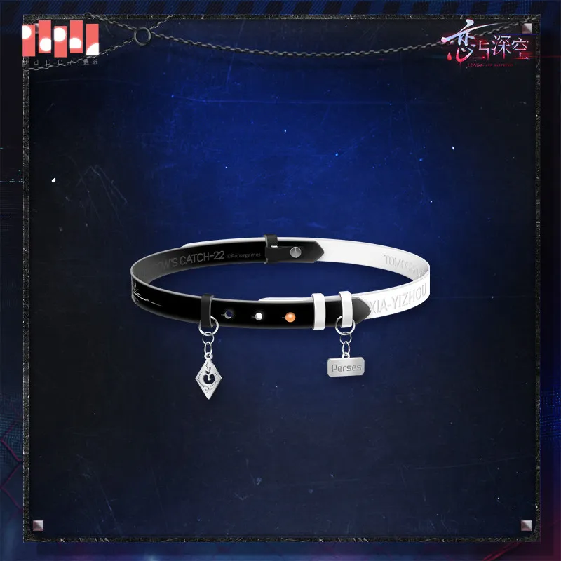 In Stock Official Love and Deepspace Necklace Bracelets PU Chain Women Jewelry Necklace Tomorrows Catch-22 Series  Anime Game To
