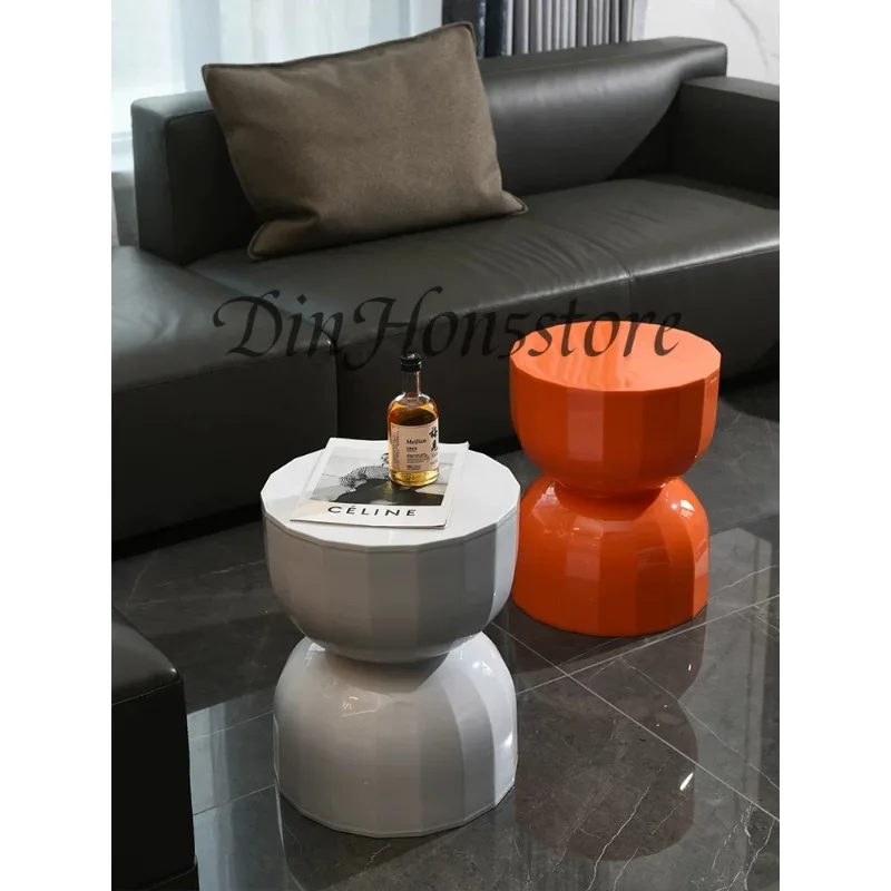 Creative personality corner table Nordic timing hourglass design sofa small coffee table small apartment stool bedside table
