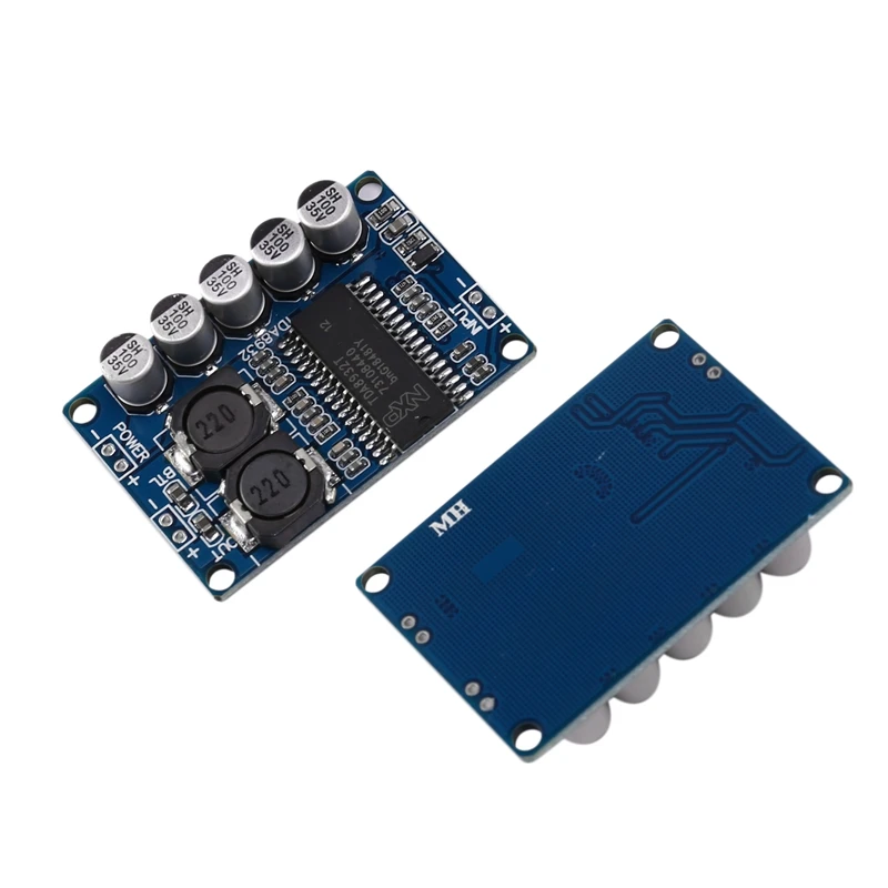 2 Pcs Digital Power Amplifier Board Module 35W Mono Amplifier Module High-Power TDA8932 Low Power Consumption