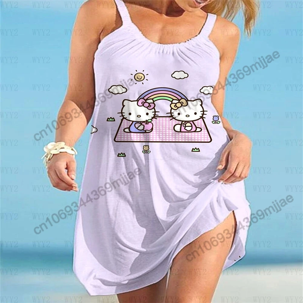 Hellogkitty vestiti estivi per le donne Top abiti da spiaggia t-shirt da donna Zevity abbigliamento donna Y2k donna Top 2023 t-shirt corsetto