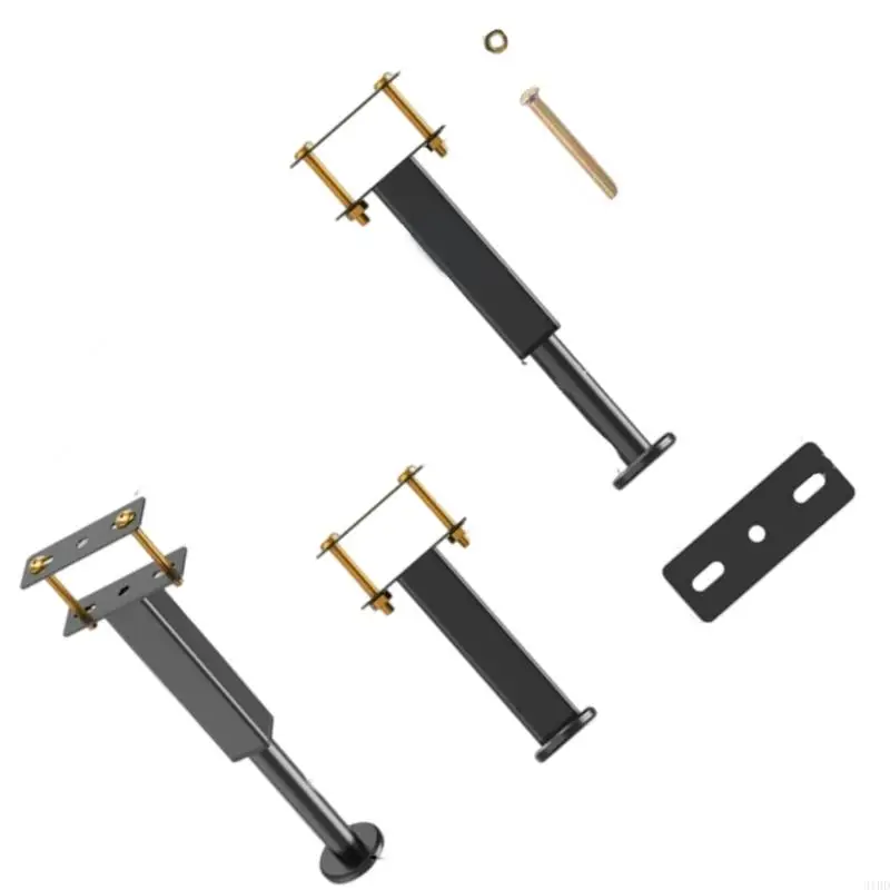 4 قطع من أرجل دعم الأثاث القابلة للتعديل، تصميم فولاذي قوي، تركيب سريع، قاعدة لتقليل الضوضاء للطاولات والمكاتب #4
