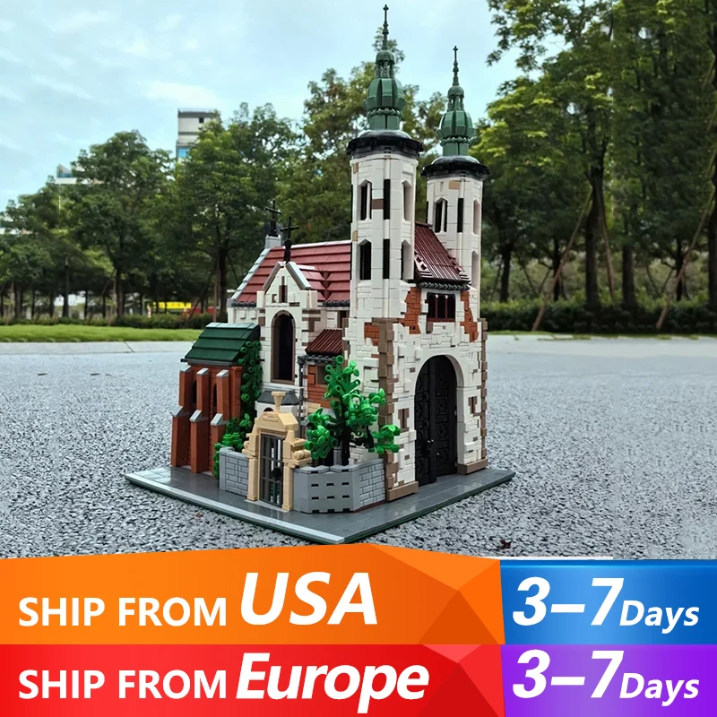 

3039PCS MOC Andrew's Church Building Blocks Set Medieval Street View Architecture Model Bricks Assemble Toys Gift for Adults Kid