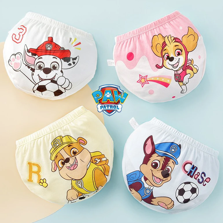 Genuine Paw Patrol 3 PACK Children's Cotton Underpants Chase Marshall Rubble Boy Baby Triangle Underwear Boys Shorts Briefs