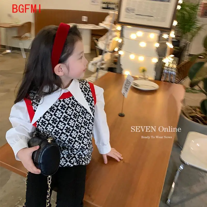 Teens Baby Girl Cotton Shirt Long Loose Infant Toddler Child White Blouses Long Sleeve Spring Autumn Baby Clothes Girls Blouse