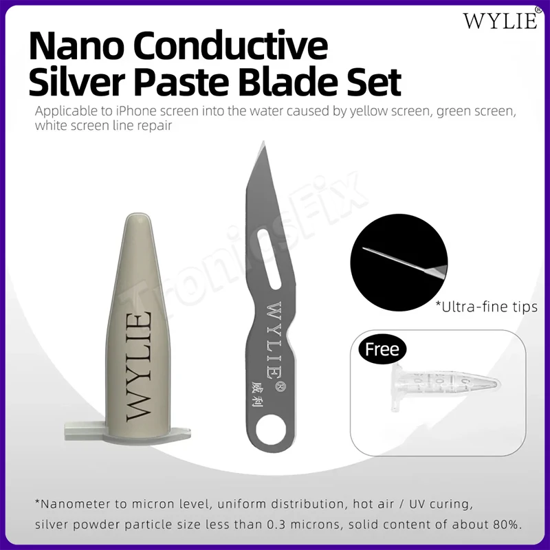 

WYLIE Nano Conductive Silver Paste ITO Conductive Silver Paste Flexible Screen Repair Circuit Silver Paste for Phone Repair